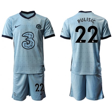 Billiga Fotbollströjor Chelsea Christian Pulisic 22 Barn Borta tröja 2020/21 Kortärmad